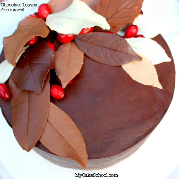 How to make chocolate leaves for decoration