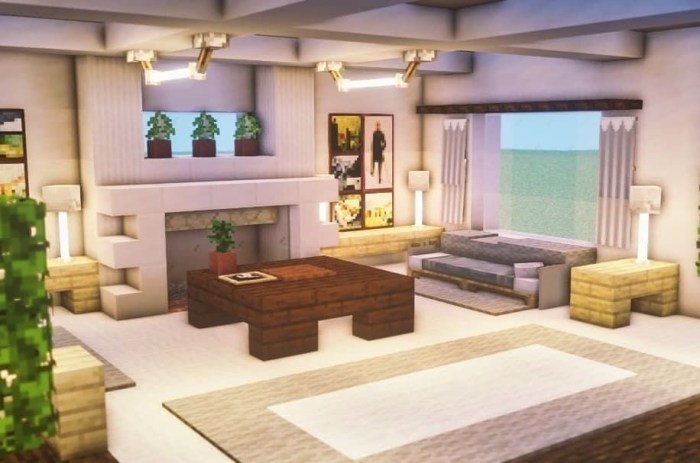 How to decorate a living room in minecraft