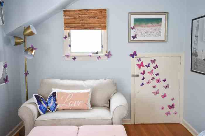 How to decorate a room with butterfly