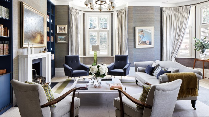 How to decorate a blue gray living room