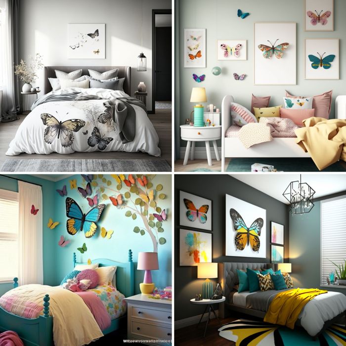 How to decorate a room with butterfly