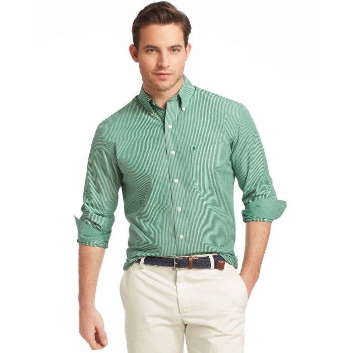 Green dress shirts mens